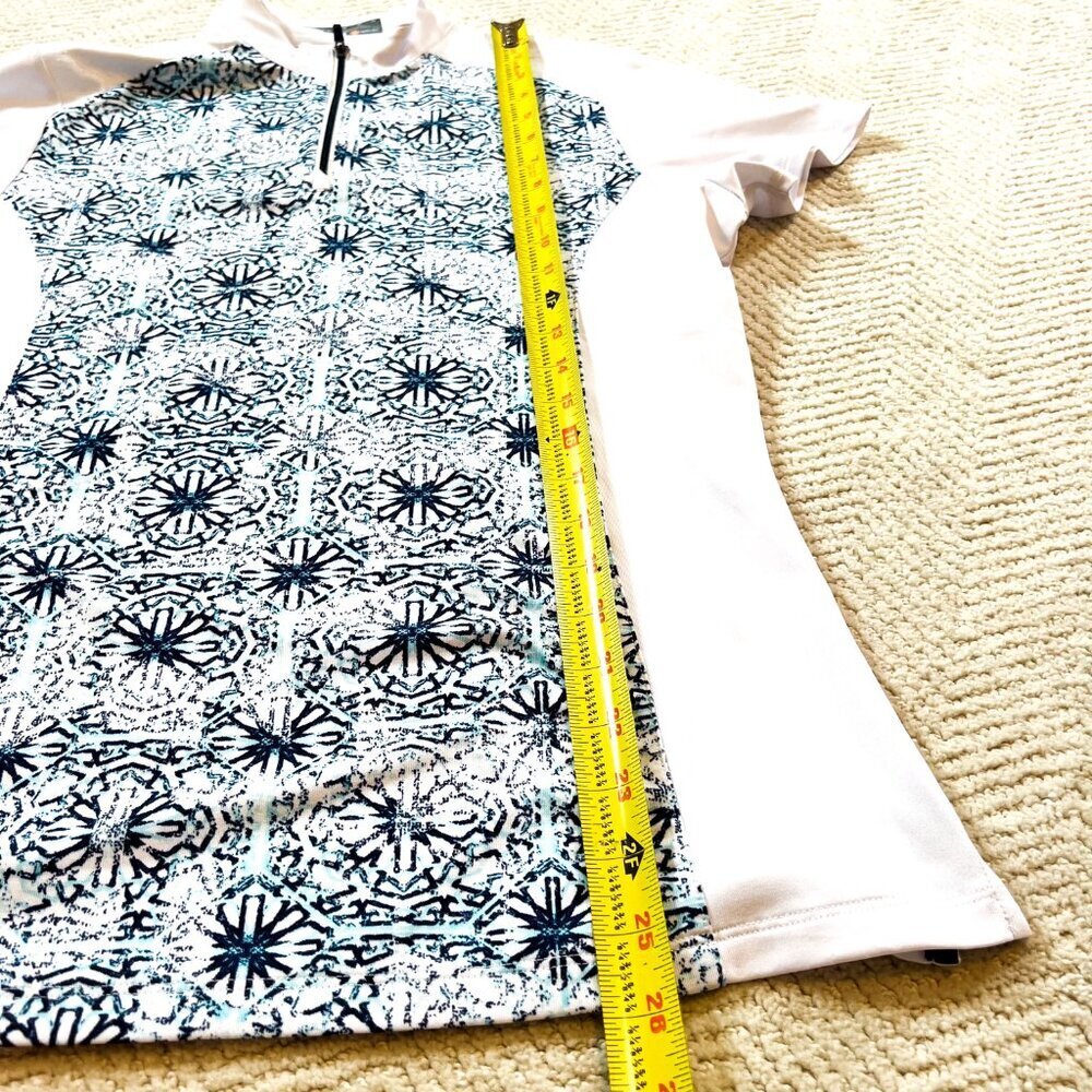 NEW Callaway Women's Ventilated Kaleidoscope Mock Short Sleeve Golf Polo Shirt - Picture 7 of 7